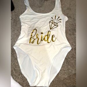 Bride one piece swimsuit